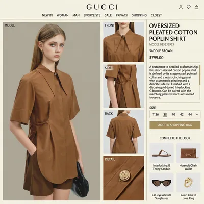 GUCCI-Style Product Page