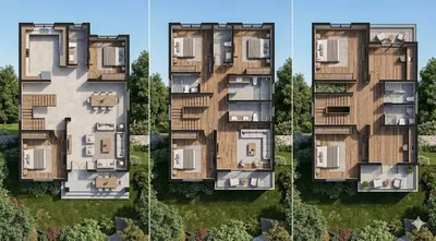 2D Floor Plan → 3D Rendering