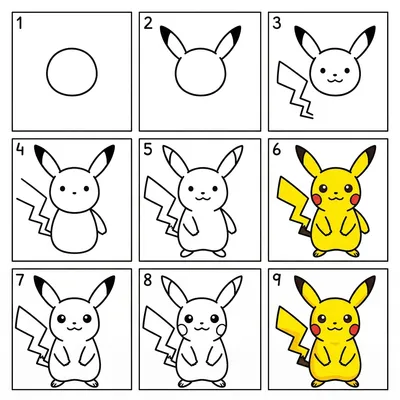 Pikachu Drawing Tutorial