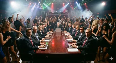 Board Meeting in Nightclub