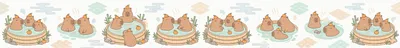8:1 Capybara Washi Tape Pattern